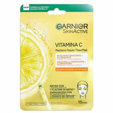 "Garnier SkinActive Vitamina C" drėkinamoji ir skaistinamoji kaukė 1 vnt