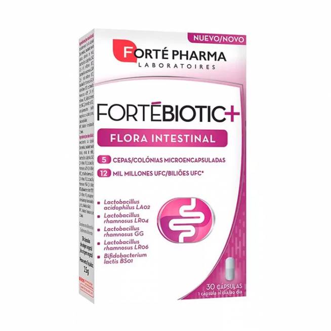 Forté Pharma Fortebiotic+ žarnyno flora 30 kapsulių 