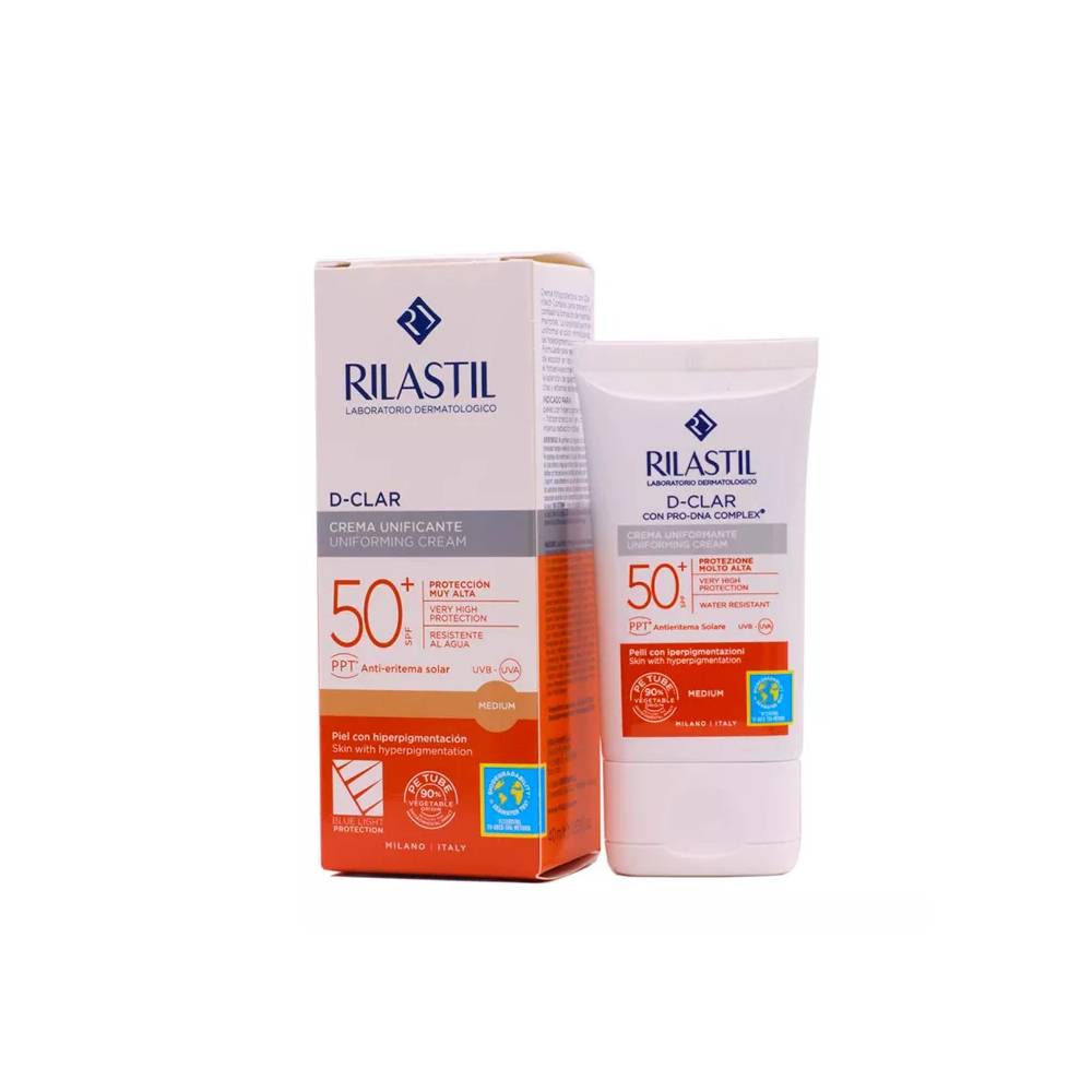 Rilastil D-Clar Spf50+ suvienodinantis kremas vidutinio stiprumo 40ml 