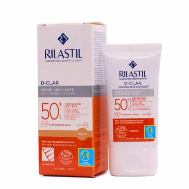 Rilastil D-Clar Spf50+ suvienodinantis kremas vidutinio stiprumo 40ml 