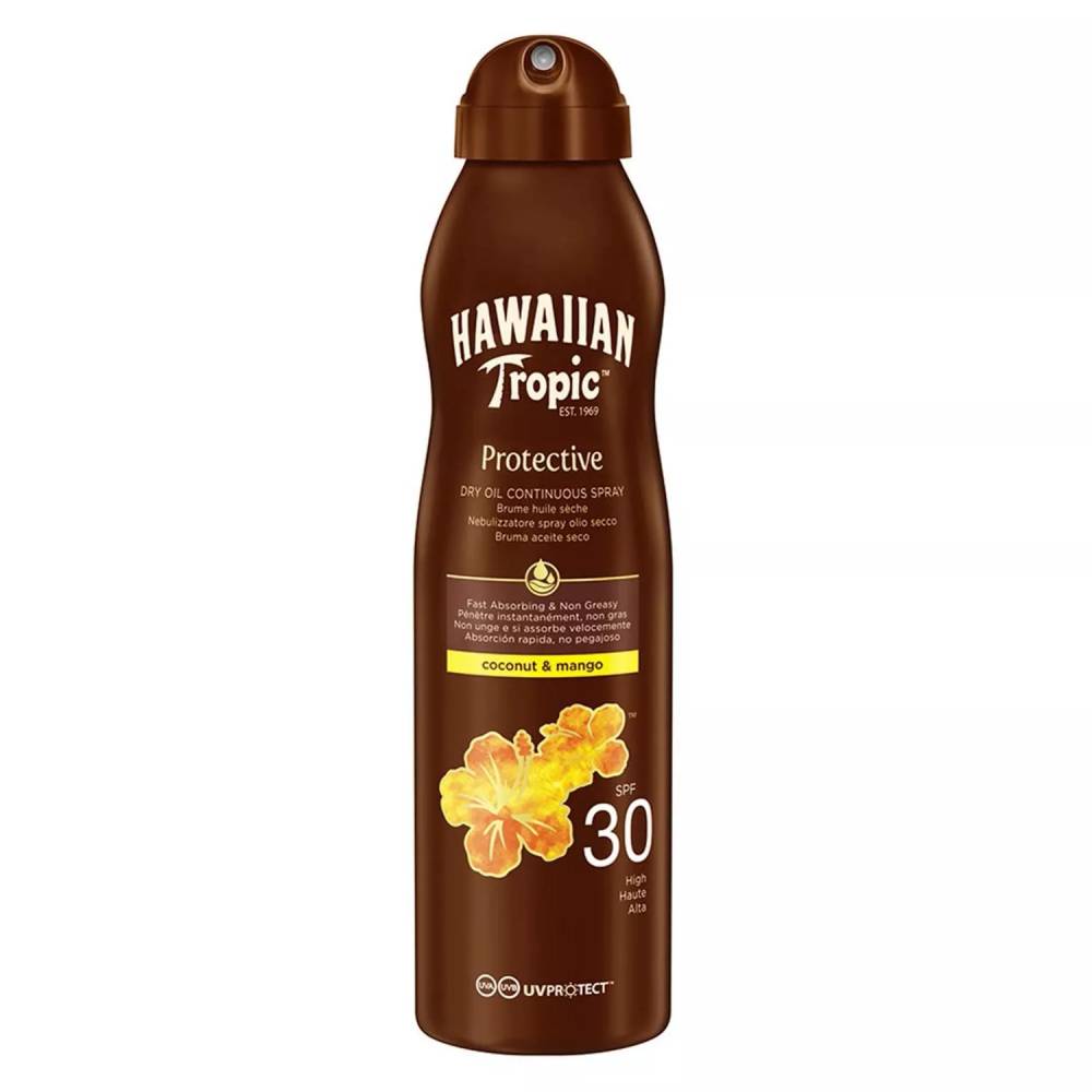 Hawaiian Tropic Coconut y Mango Aceite Spf30 180ml purškiklis