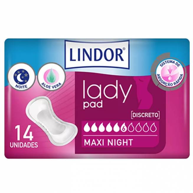 Lindor Lady Pad Maxi Night 6 lašai