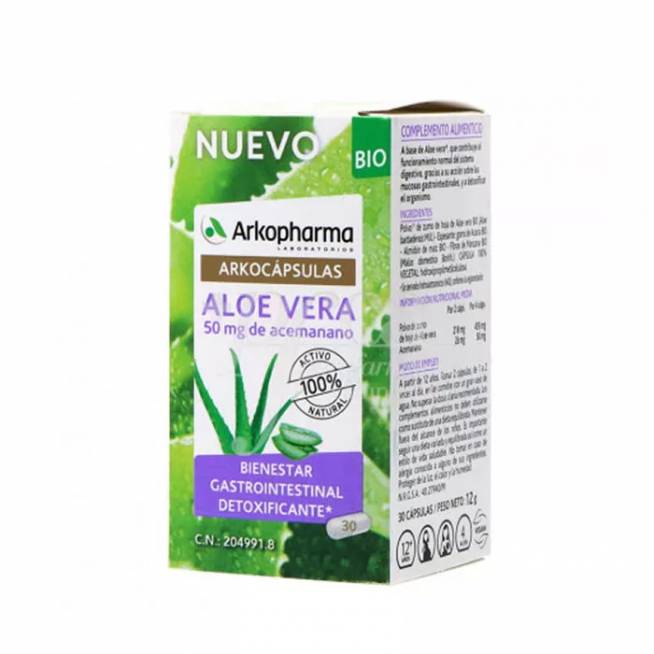 Arkocapsulas Aloe Vera Bio 30 kapsulių