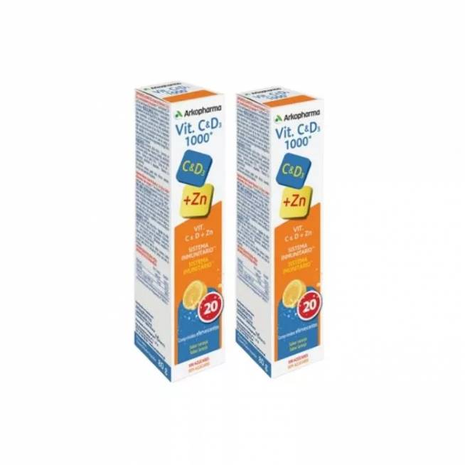 Arkopharma Vitaminas C ir D3 1000mg 2x20 tablečių