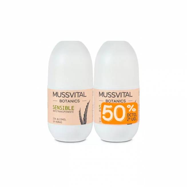 Mussvital Botanics Deo Sensitive 75ml rinkinys 2 vienetai