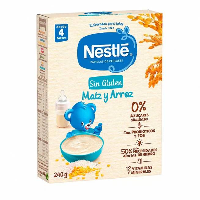 Nestle Papilla Kukurūzai ir ryžiai be glitimo 240g