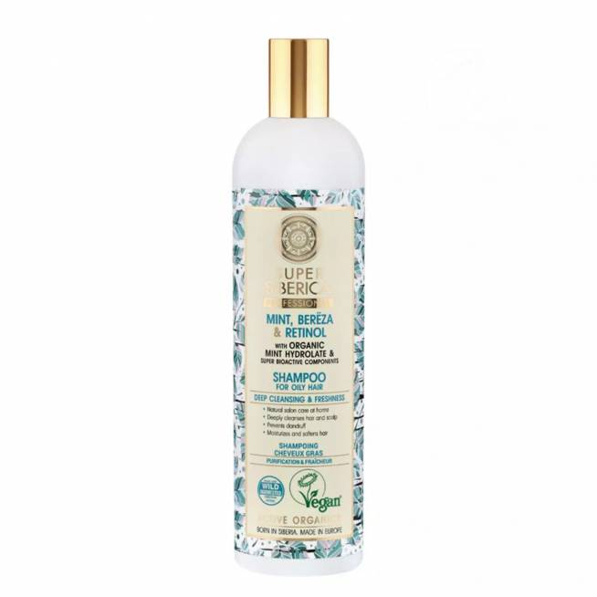 Natura Siberica Abedul Mint Retinol Champu Profesional Cabello Graso 400ml