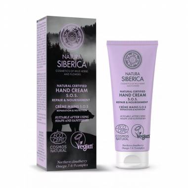 Natura Siberica Sos maitinamasis atkuriamasis rankų kremas 75ml