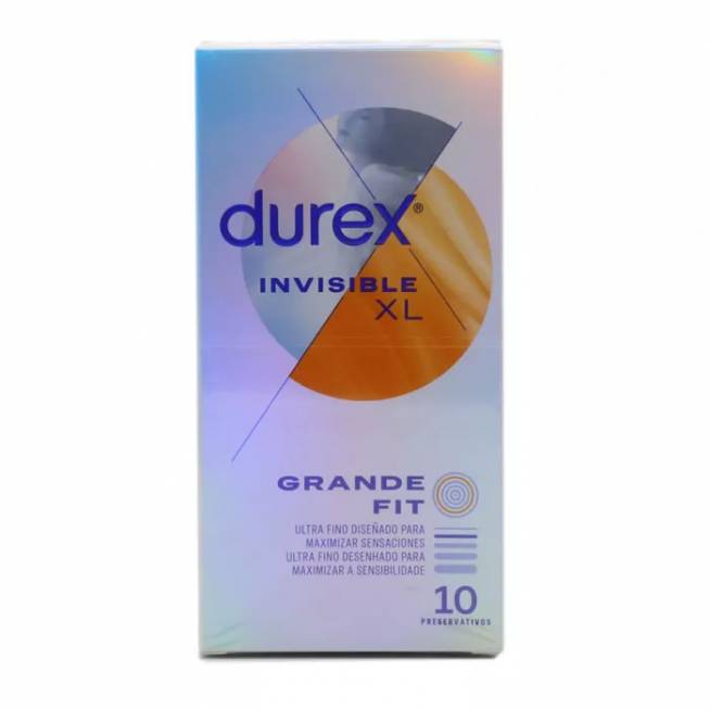 Durex Invisible XL itin ploni prezervatyvai 10 vienetų