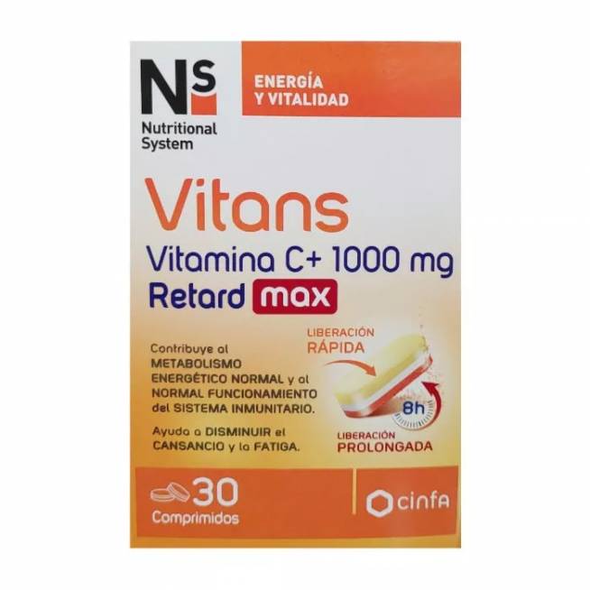 NS Vitans Vitaminas C+ 1000Mg Retard Max 30 Comp