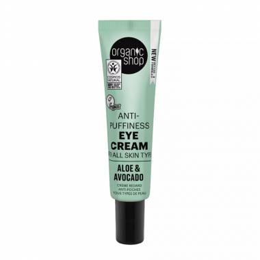 "Organic Shop Aloe Crema De Ojos" kremas nuo veido paburkimo 30ml