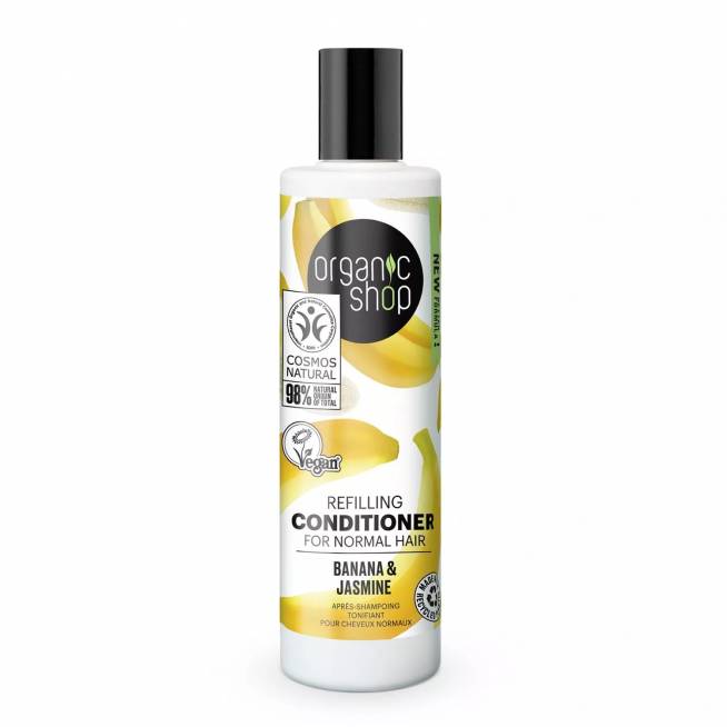 Organic Shop Banana Refillin Normalių plaukų kondicionierius 280ml