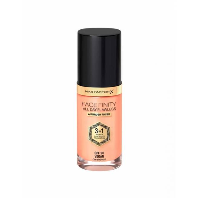 "Max Factor Facefinity 3in1 Primer, Concealer y Foundation 80-Bronze" 30ml