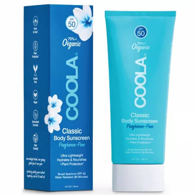 "Coola Classic Body" ekologiškas apsauginis losjonas nuo saulės Spf50 148ml