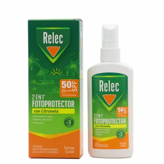 Relec Photoprotector 2 in 1 Citronella Spray Spf50 100ml