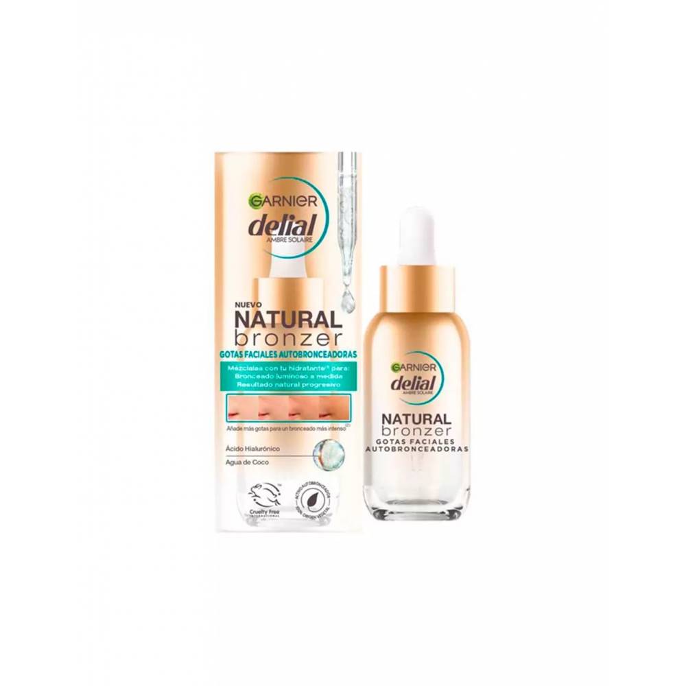 "Delial Natural Bronzer" savaime bronzinantys veido lašai 30ml