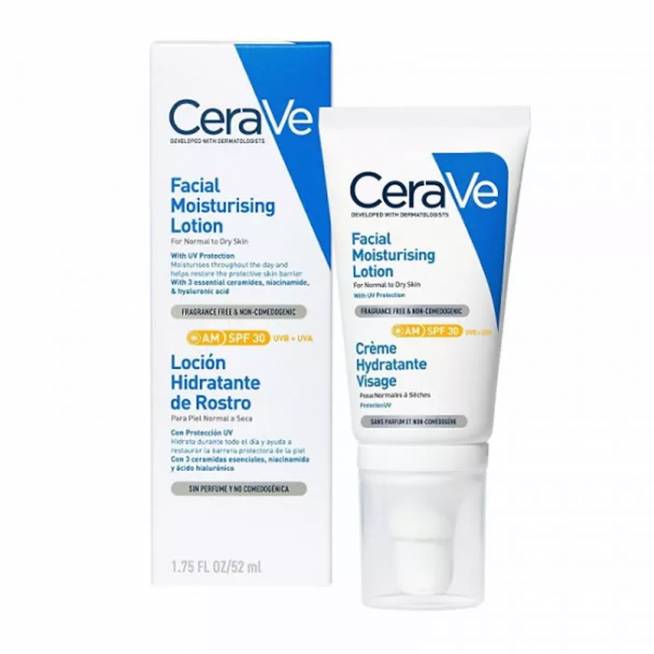 "Cerave" veido drėkinamasis losjonas Spf30 52ml 