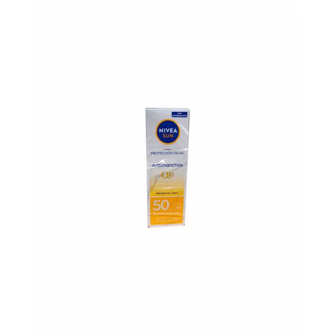 "Nivea Sun Sun" blizgesį kontroliuojanti veido priežiūros priemonė vidutinio tono Spf50 50ml