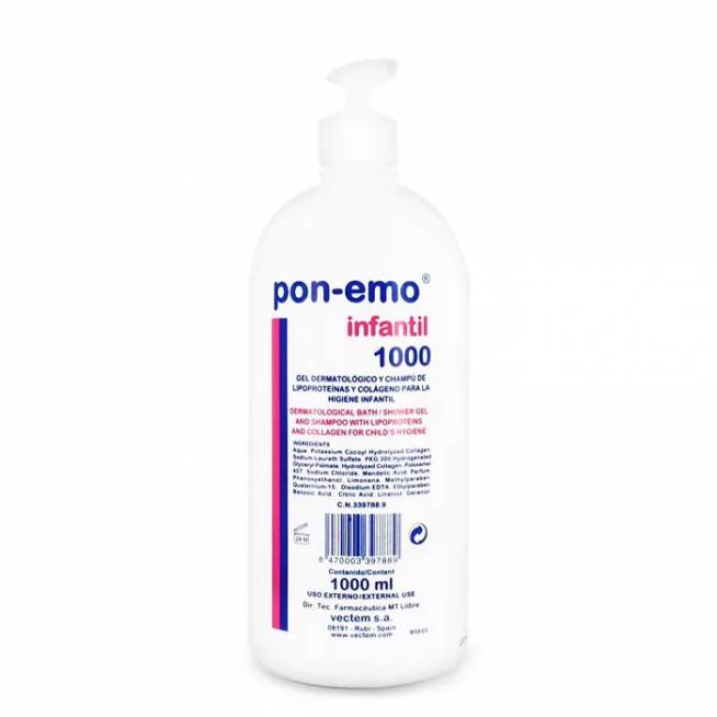 "Vectem Pon-Emo" kūdikių želė-šampūnas 1000ml