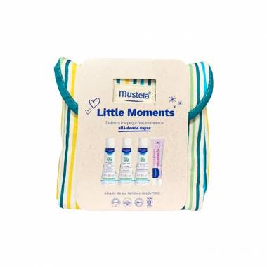 "Mustela Little Moments" tualetinio maišelio su juostelėmis rinkinys 5 vnt 