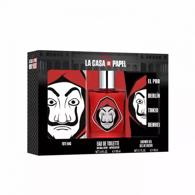 Netflix La Casa De Papel tualetinis vanduo su purškikliu 100 ml, 3 dalių rinkinys