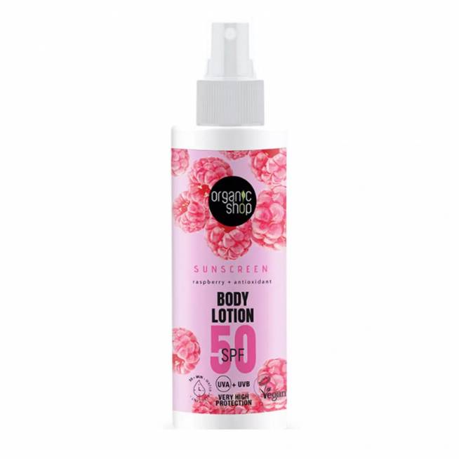 Ekologiška parduotuvė "Raspberry Locion Corporal Spf50" 150ml