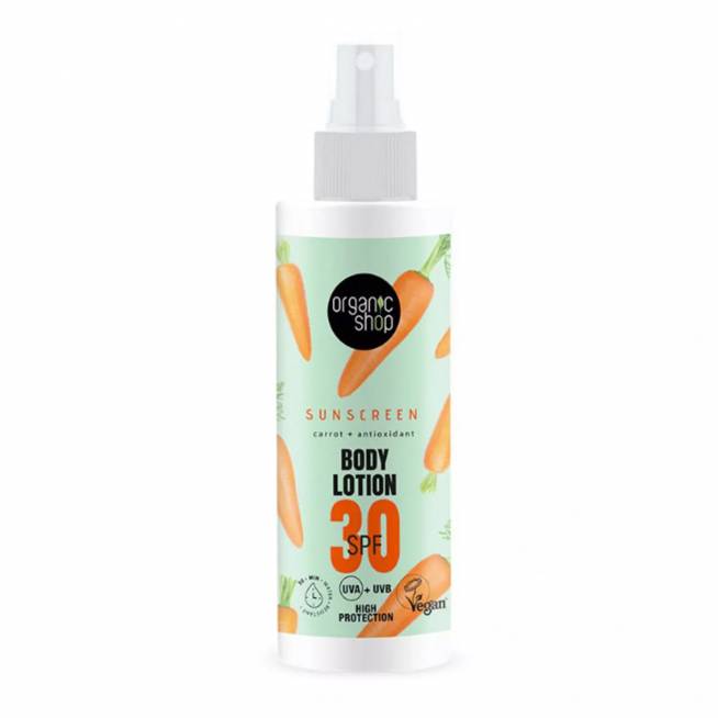 Ekologiškų produktų parduotuvė "Carrot Locion Corporal Spf30" 150ml