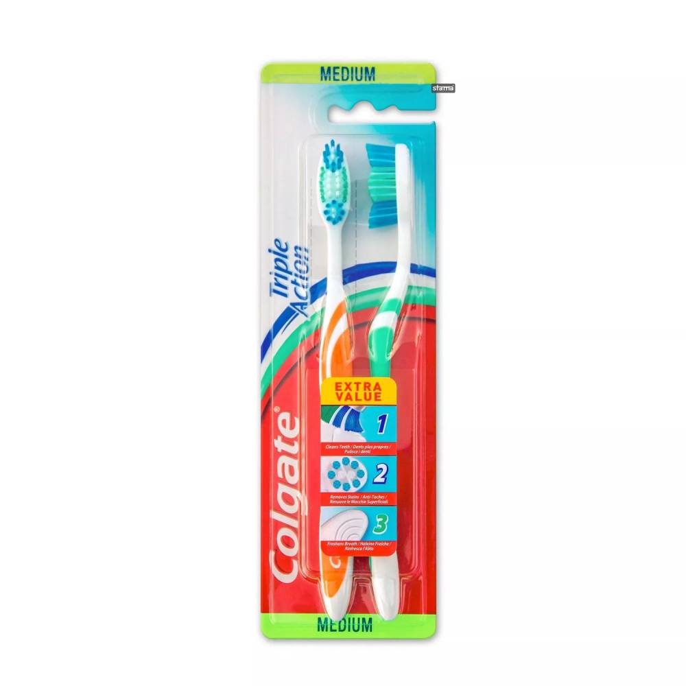 Cepillo D Colgate Triple Accion 2 Uds