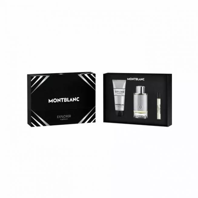 Montblanc Explorer Platinum kvepalų purškiklis 100 ml, 3 dalių rinkinys