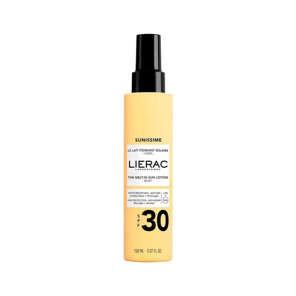 "Lierac Sunissime" tirpstantis kūno pienelis nuo saulės Spf30 150ml