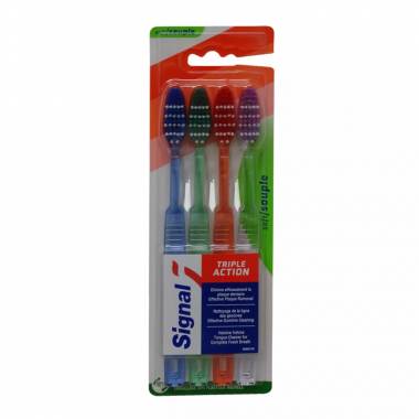 Signal Trigubo veikimo Cepillo De Dientes Pack 4un