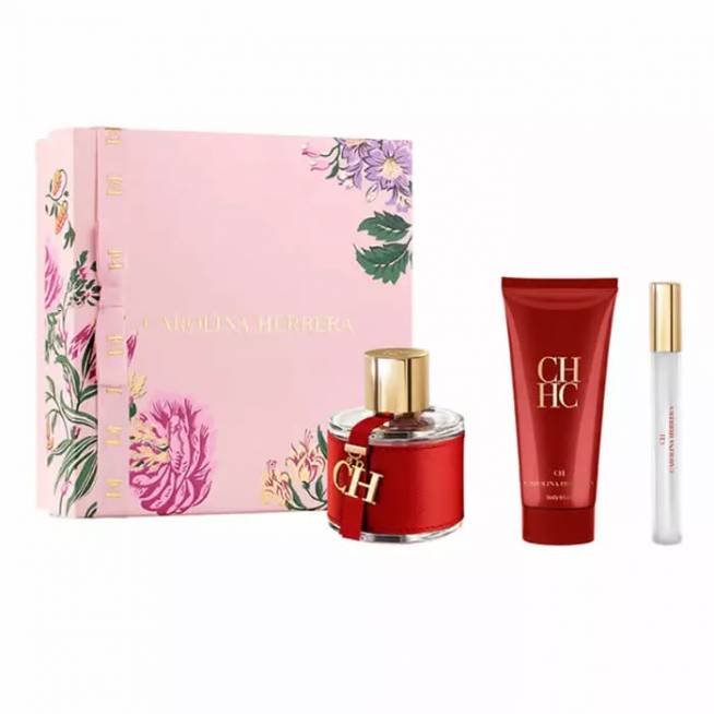 Carolina Herrera Ch Eau De Toilette Spray 100ml 3 dalių rinkinys