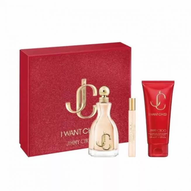 Jimmy Choo I Want Choo Eau De Parfum Spray 100ml 3 dalių rinkinys