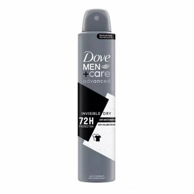 Dove Men Advanced Invisible Dry 72h Spray Anti-Amarillos Anti-Transpirante 200ml purškalas