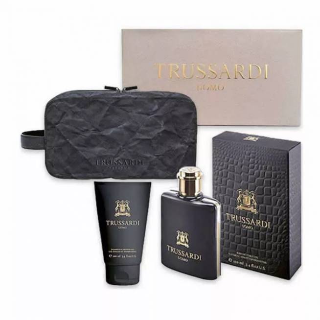 Trussardi Uomo Eau De Toilette Spray 100ml 3 dalių rinkinys