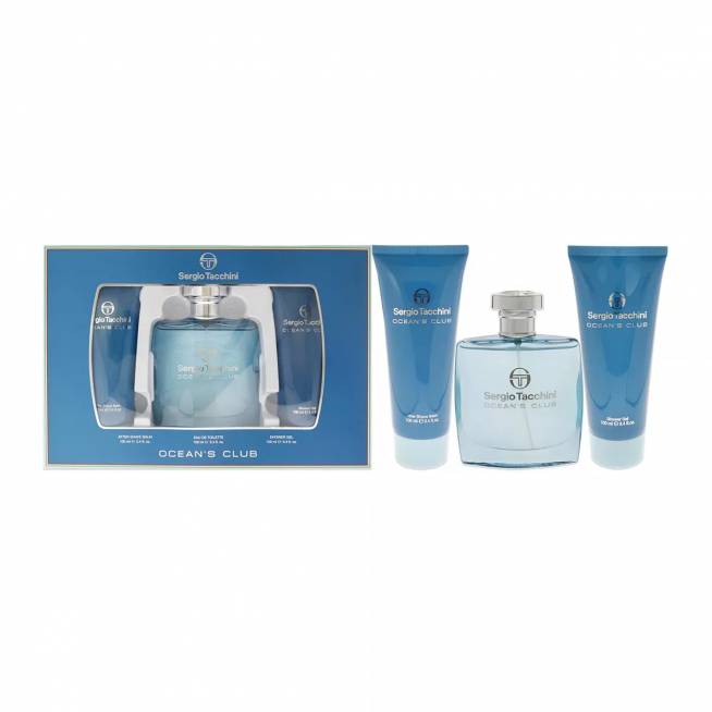 Sergio Tacchini Ocean's Club Tualetinis vanduo 100ml Purškalas Balsamo Po skutimosi 100ml Gel De Baño 100ml