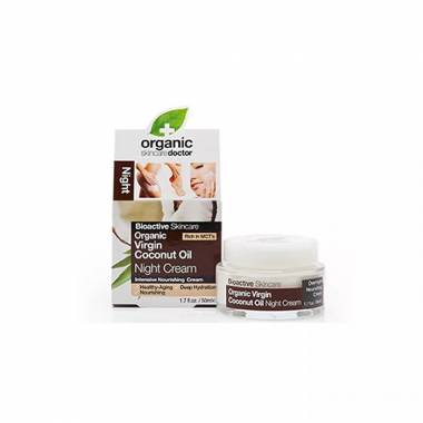 "Dr Organic Virgin Coconut Oil" naktinis kremas 50ml