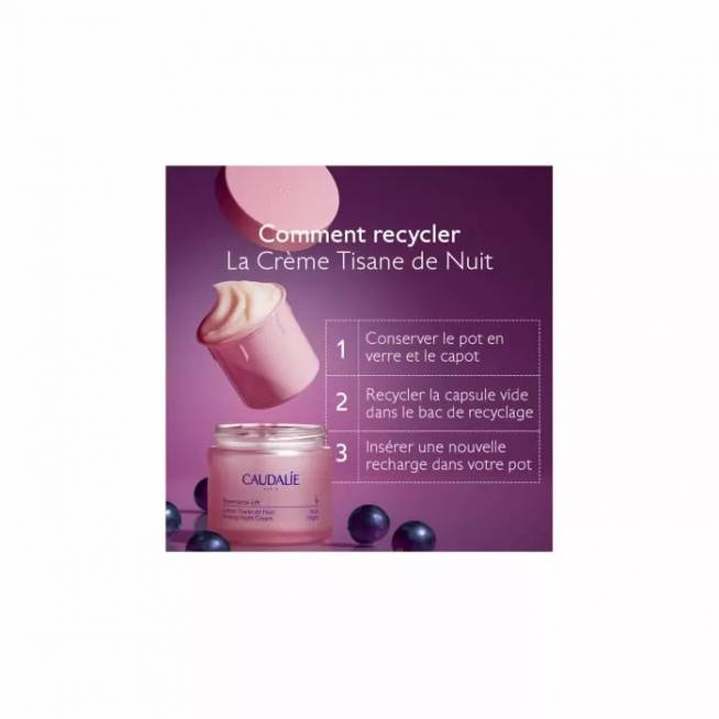 "Caudalie Resveratrol- Lift Night Tisane Cream" naktinio kremo užpildas 50ml