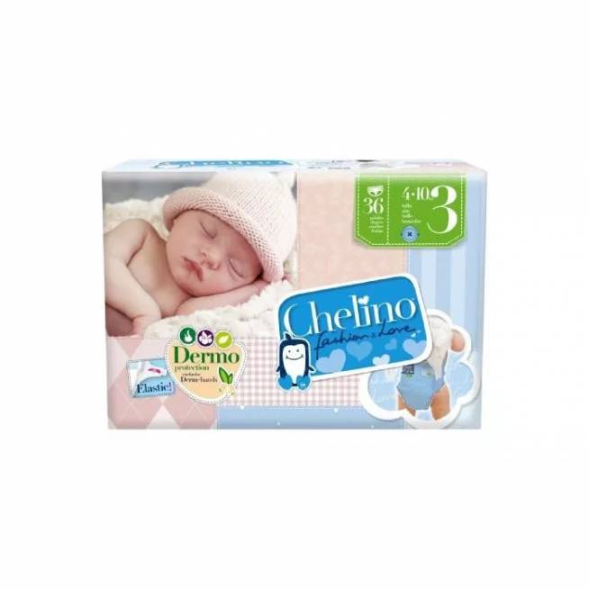 "Chelino Fashion&Love Diaper T-3" 36 vienetai