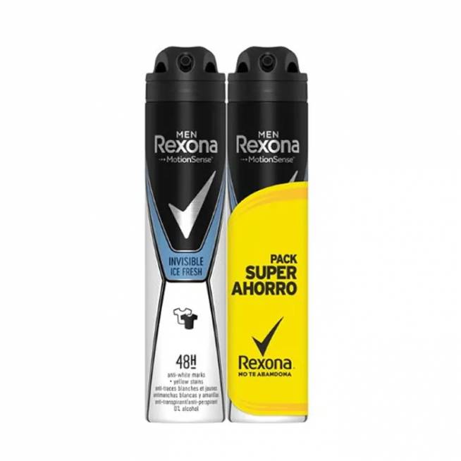 "Rexona Men Motion Sense Invisible Ice Fresh" dezodorantas purškiamas 2x200ml