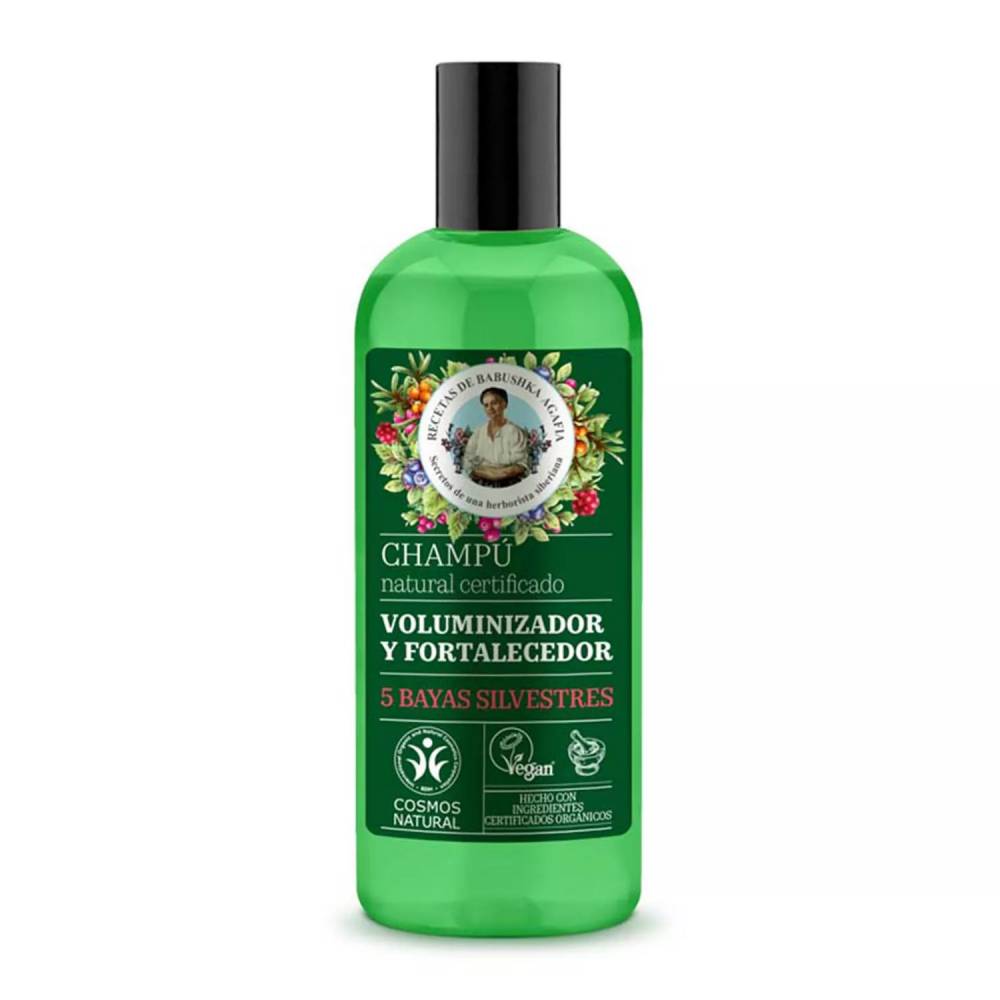 "Green Agafia 5 Wild Berries" natūralus apimties suteikiantis šampūnas 260ml