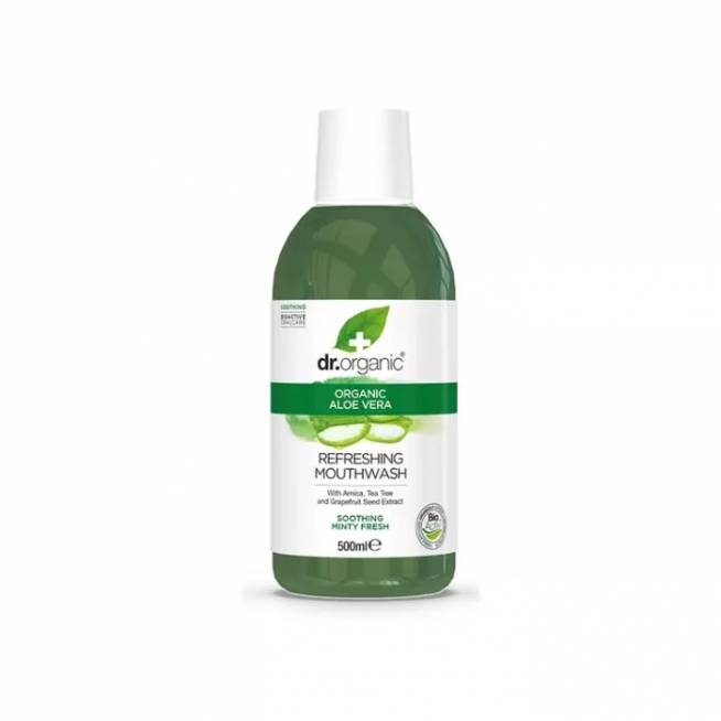 Dr. Organic Aloe Vera burnos skalavimo skystis 500ml