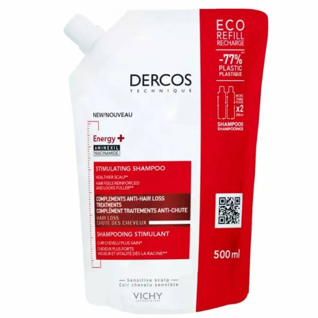 "Vichy Dercos Energy+" stimuliuojančio šampūno papildymas 500ml