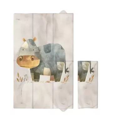 CEBA 307-000-780 Sulankstomas didelis 50x80 dydžio pervystymo kilimėlis Basic Cosy Hippo