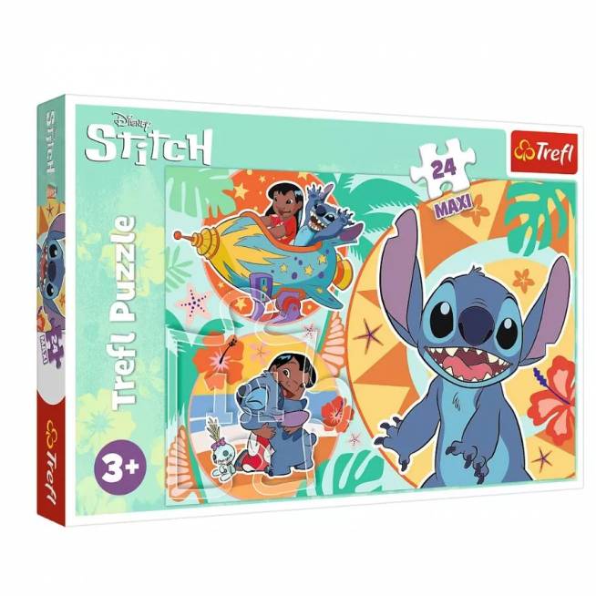 TREFL 14365 Dėlionė 24 MAXI Linksma diena Lilo&Stitch