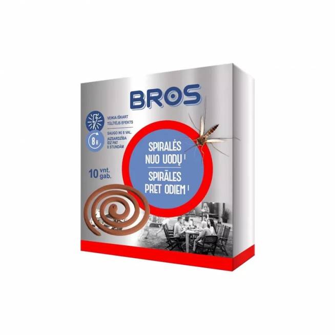 Uodų atbaidymo spiralė Bros, 100 g, 10 vnt.