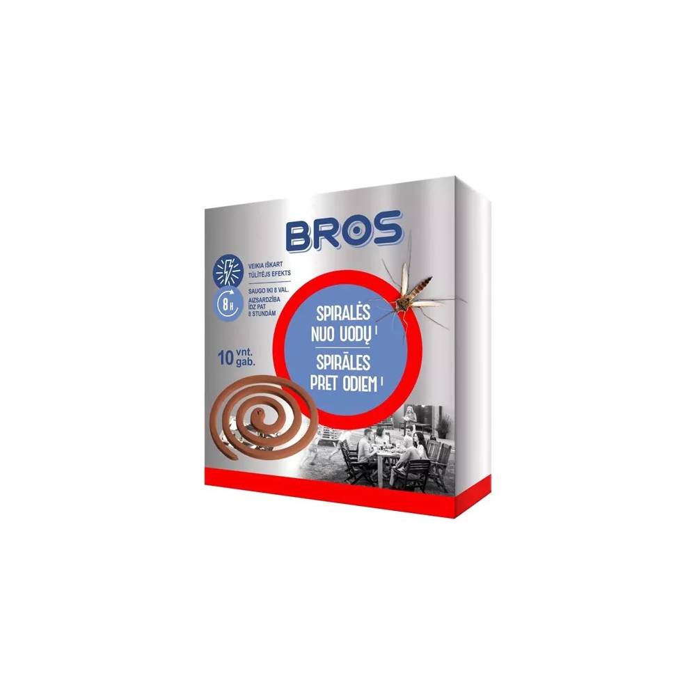 Uodų atbaidymo spiralė Bros, 100 g, 10 vnt.