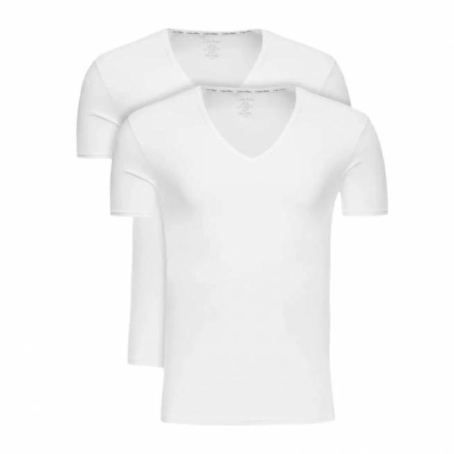 Calvin Klein marškinėliai su V formos iškirpte Slim Fit M 000NB1089A