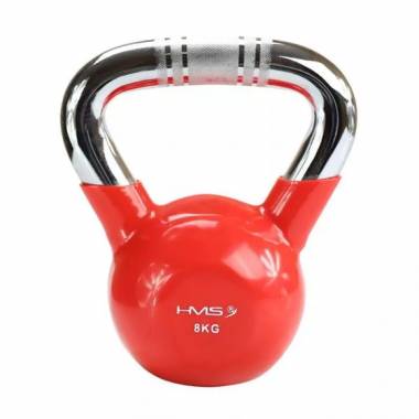 Kettlebell ketaus kumštelinė chromuota rankena HMS KTC06 RED