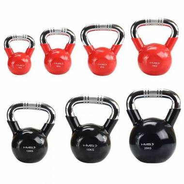 Kettlebell ketaus kumštelinė chromuota rankena HMS KTC06 RED